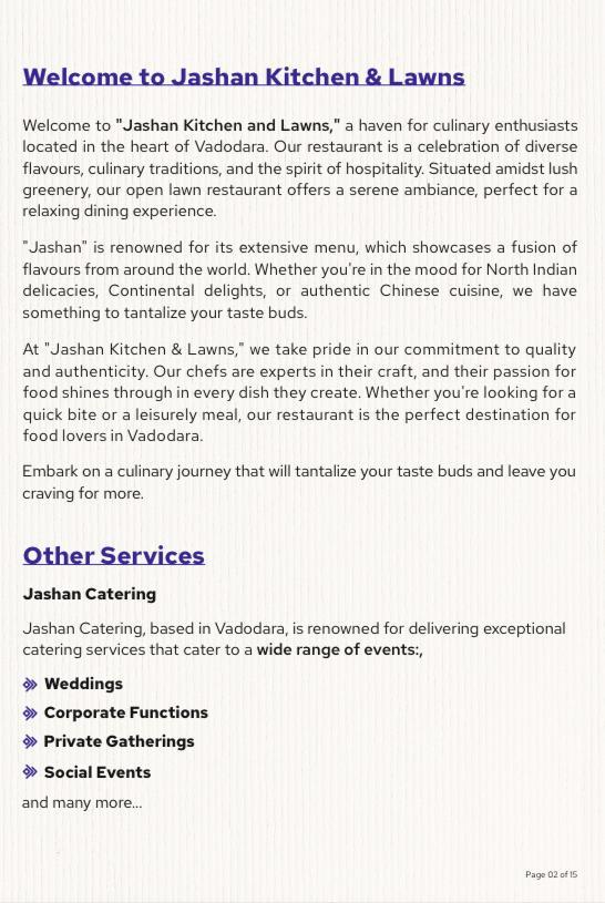 Jashan Kitchen & Lawns