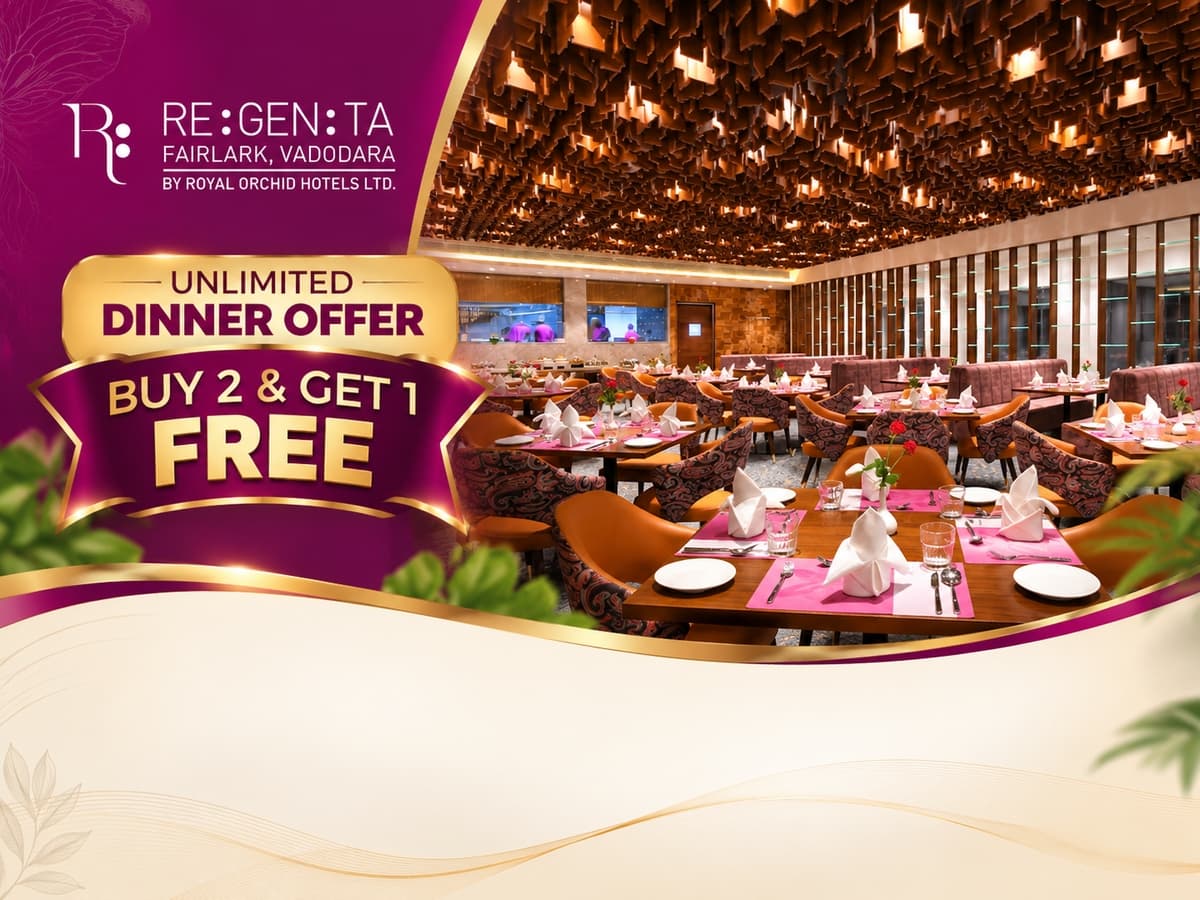 UNLIMITED DINNER OFFER : Buy 2 & Get 1 Free (999+GST).