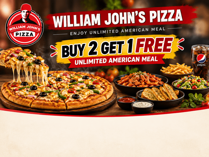 UNLIMITED LUNCH / DINNER : Buy 2 & Get 1 Free. (Mon To Sat)