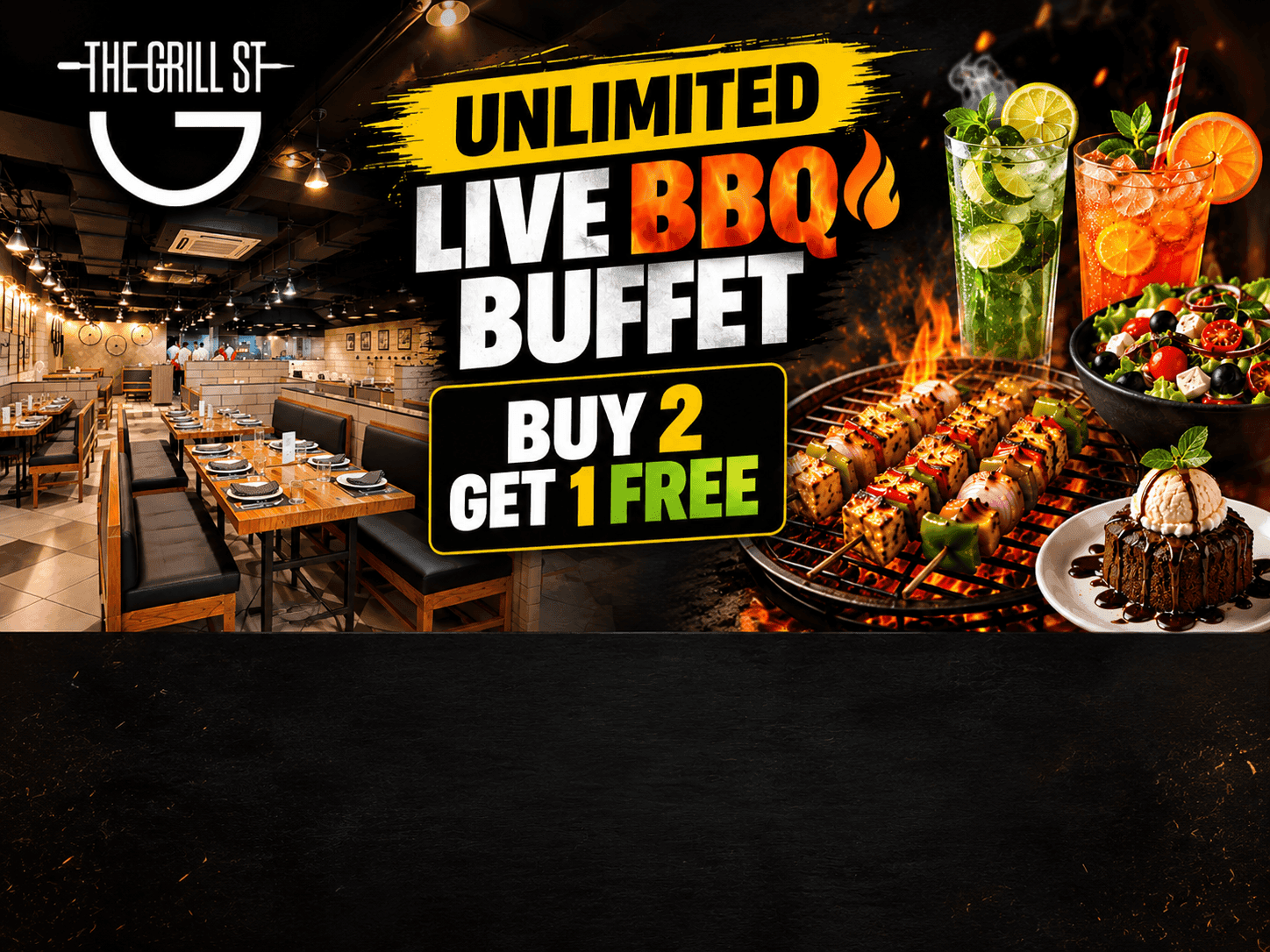 DINNER BUFFET OFFER - Buy 2 Get 1 Free
