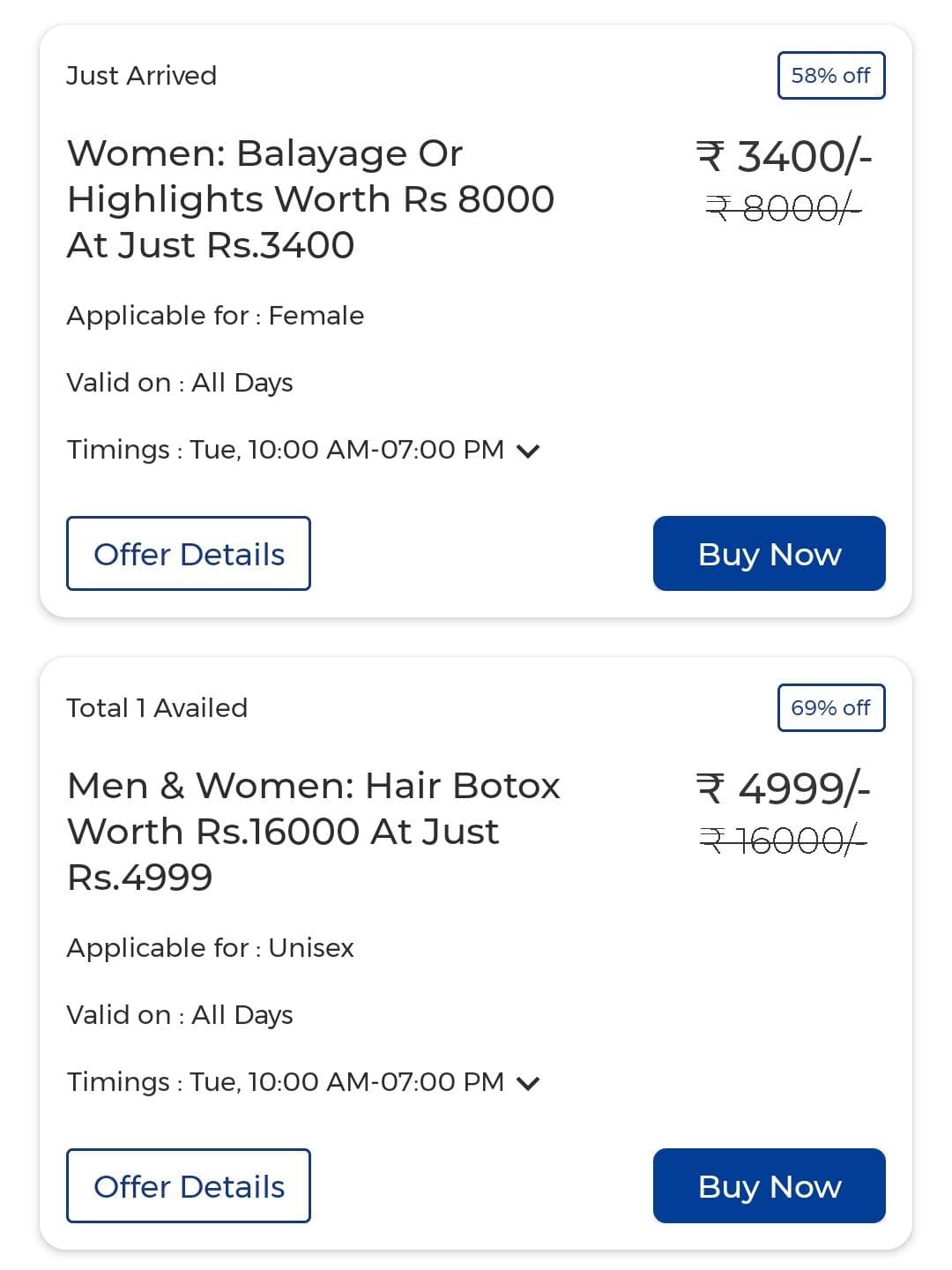 WOMEN : Hair Botox @ Just Rs.4999/-