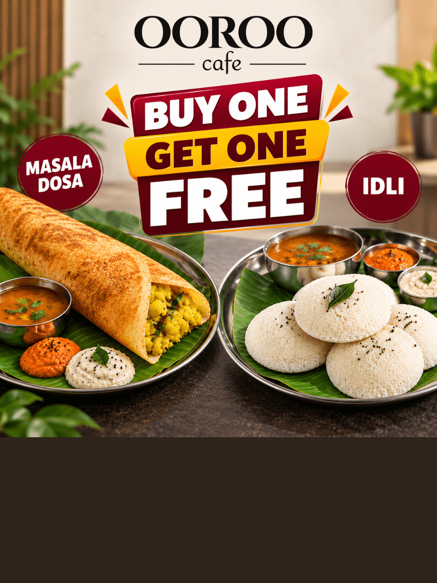 PLAN DOSA / MASALA DOSA / IDLI : Buy One & get One Free