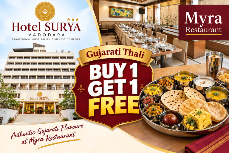 GUJARATI THALI LUNCH : Buy One & get One Free
