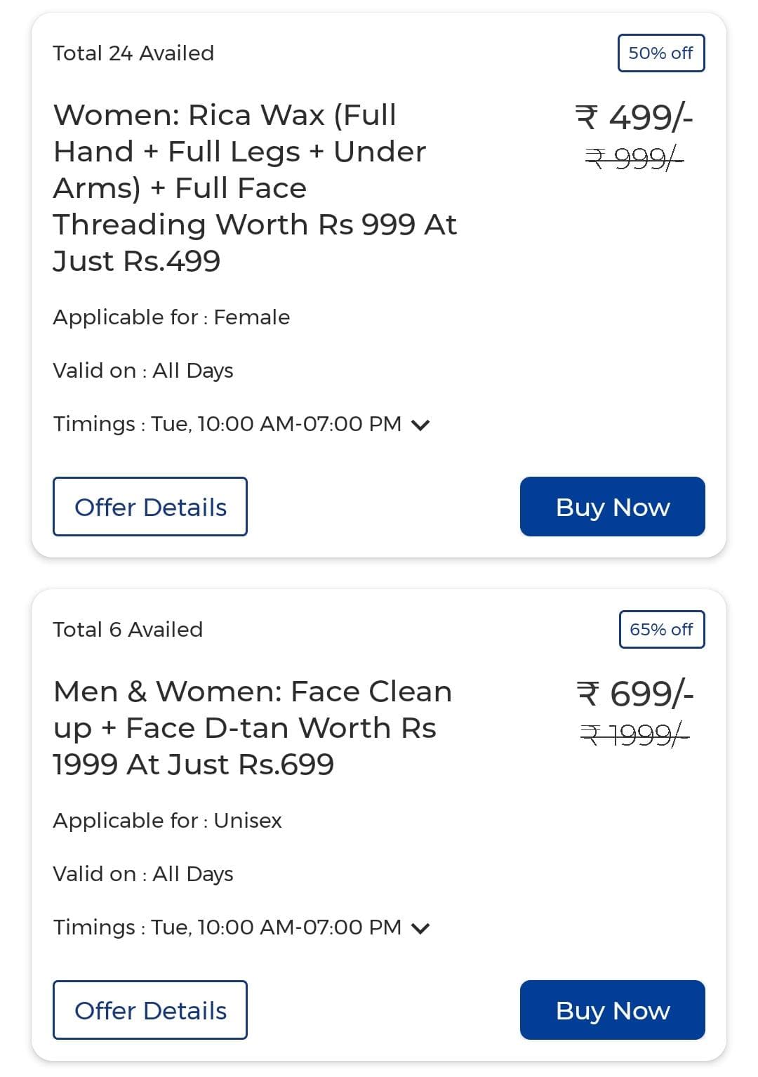 MEN / WOMEN : Face Clean up + Face D-tan @ Just Rs.699/-