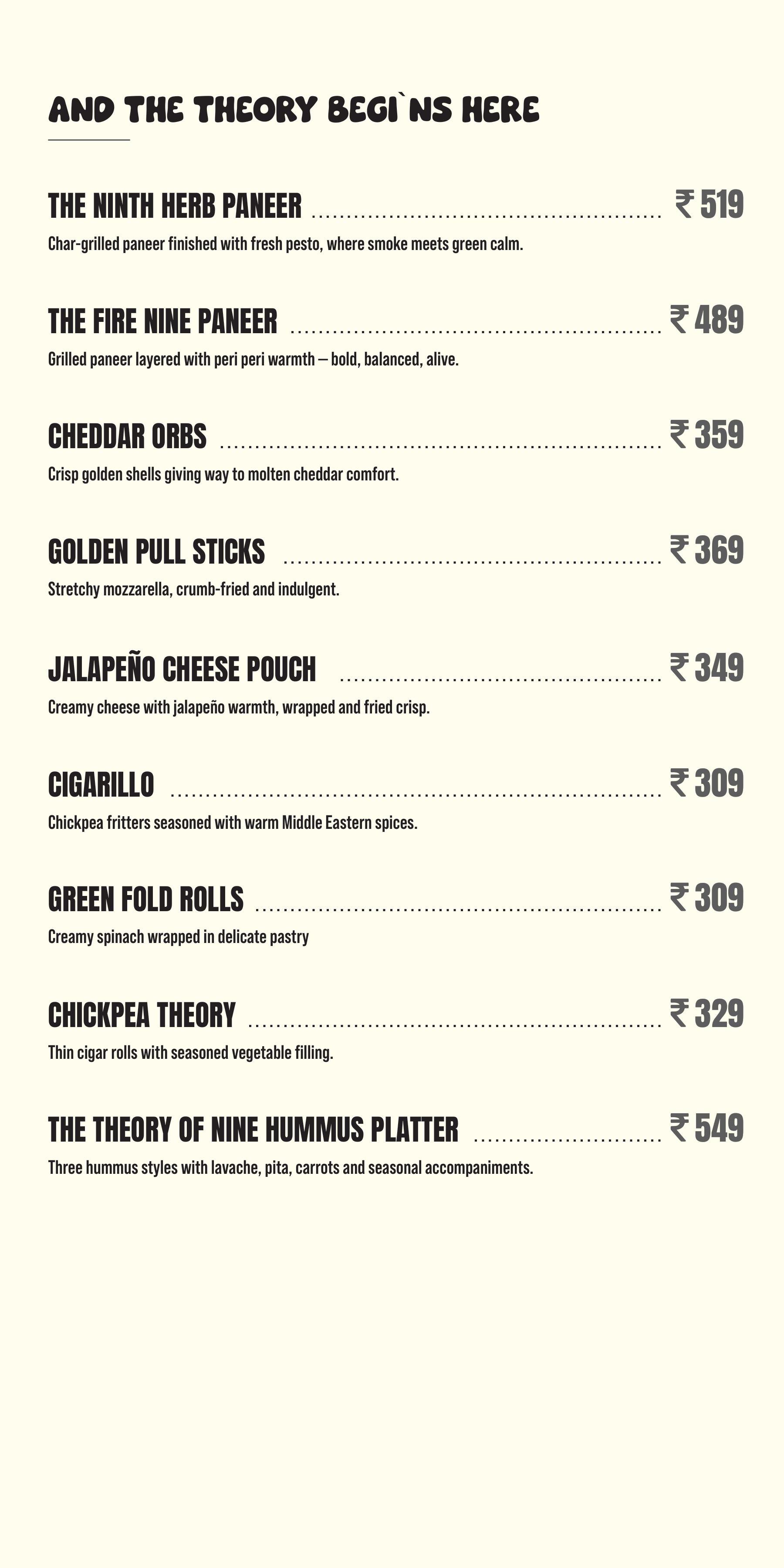 The Theory Of Nine - Sindhu Bhavan